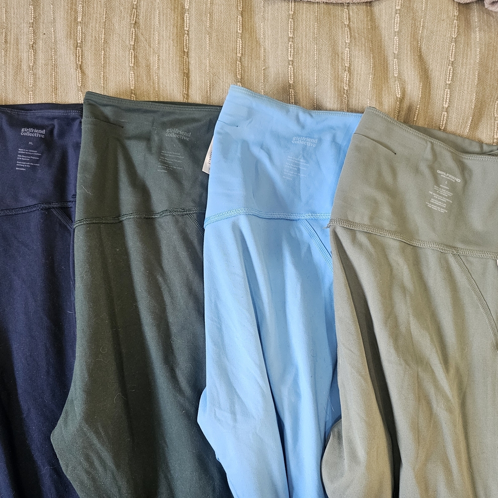 🏵 Bundle Of Girlfriend Collective Active Leggings- Aqua, Green, Sage, Navy
